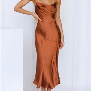 Chocolate midi dress
